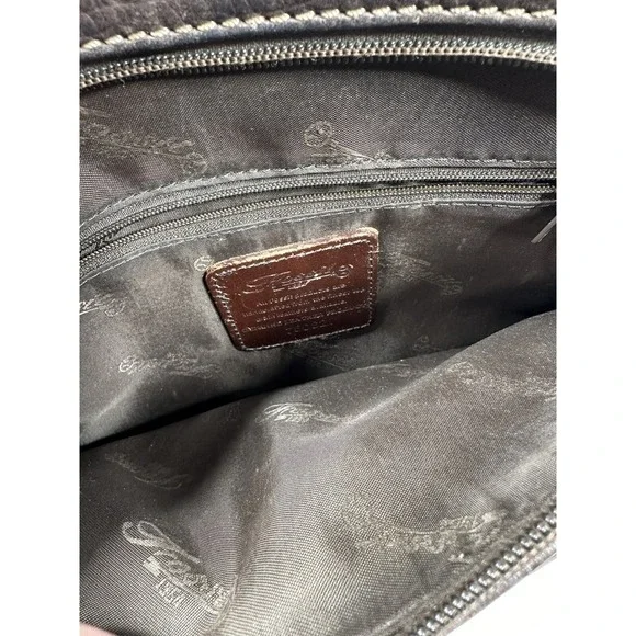 Vintage Fossil 1954 Crossbody Genuine Leather Bag Organizer Dark Brown 75082 - Picture 10 of 16